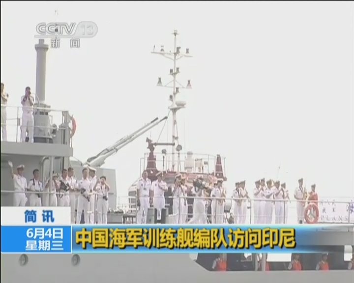 中国海军训练舰编队访问印尼