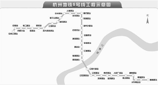 杭州地铁5号线今起开工 预计2019年底建成通车