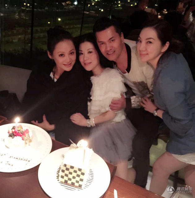 宁静参加好友生日派对 与吕良伟夫妻合照气色好(图)