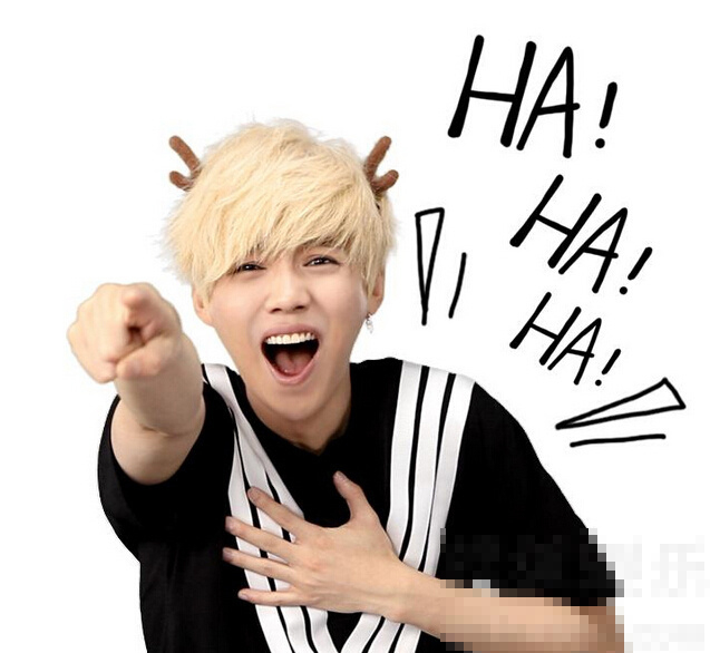 鹿晗 卖萌表情包  - 手机新蓝网