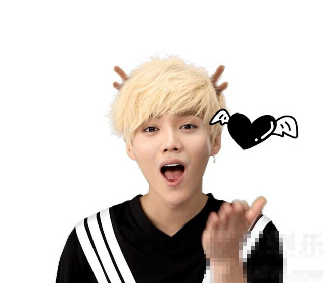 鹿晗 卖萌表情包  - 手机新蓝网