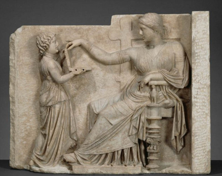 古希腊雕像中现“笔记本电脑” 雏形