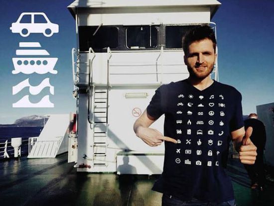 瑞士背包客设计出一款能克服语言障碍的T恤衫