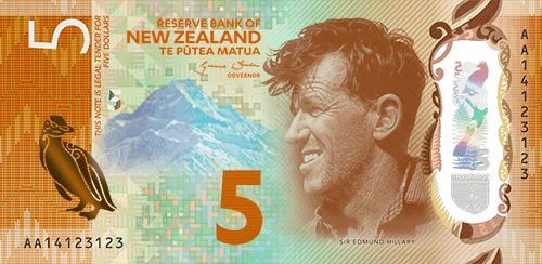 新西兰新版5元纸币获评2015年度最佳纸币(图)