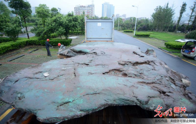 26吨世界最大自然铜亮相 外观如“中国地图”