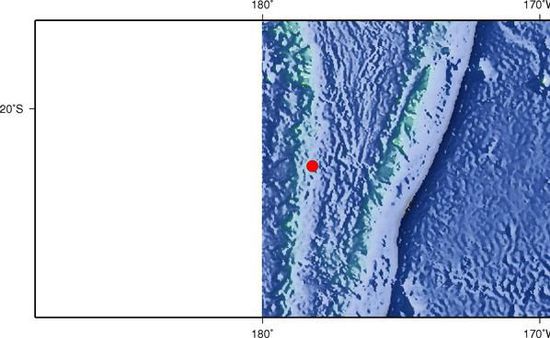 5月28日13时38分斐济群岛地区发生6.5级地震
