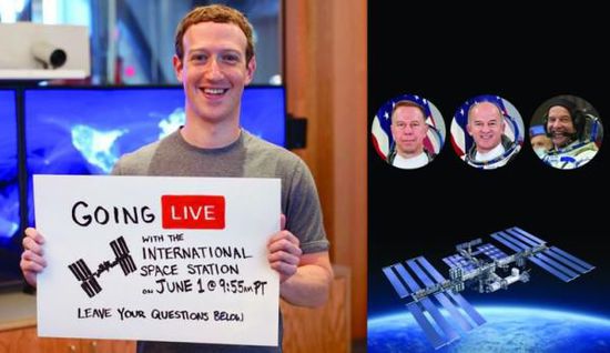 扎克伯格会将全球网友想问宇航员的问题挑选后代表大家进行提问。