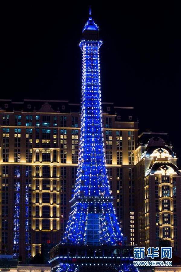 （XHDW）（2）澳门巴黎人“埃菲尔铁塔”举行亮灯仪式