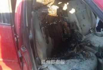 温州一轿车突然起火损失惨重 惹祸的是充电宝