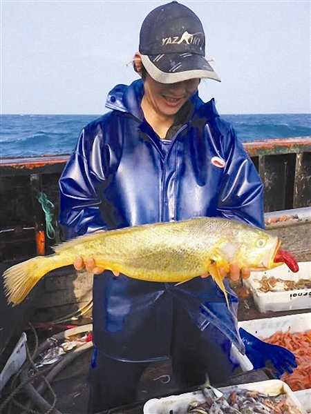 捞上了一条黄金!宁波奉化渔民捕获4斤重野生大黄鱼
