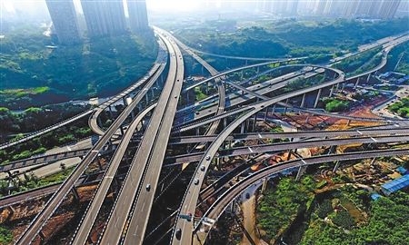 探访 重庆最复杂立交桥 :上下共5层 15条匝道3
