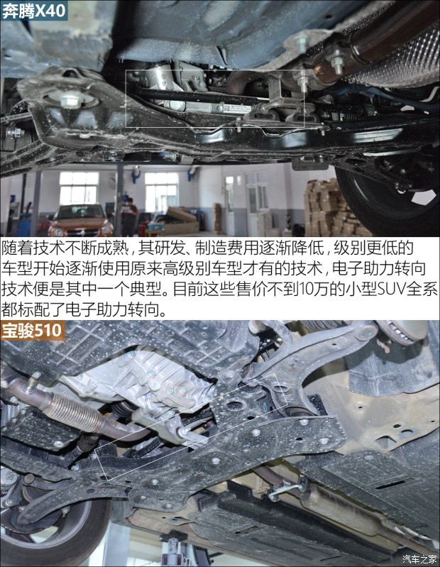 都想做一哥 奔腾x40,宝骏510底盘对比