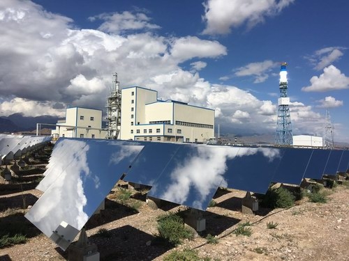 中控太阳能德令哈10mw塔式熔盐储能光热电站