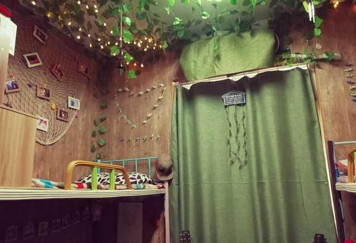 高校男生将寝室改造成"小跳蛙之家"