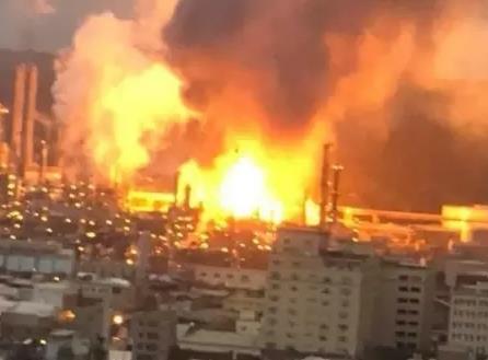 台湾一炼油厂发生爆炸烈焰冲天 5公里内住户被