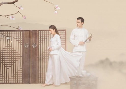 水墨中国风婚纱照元素--郑州婚纱摄影前十名