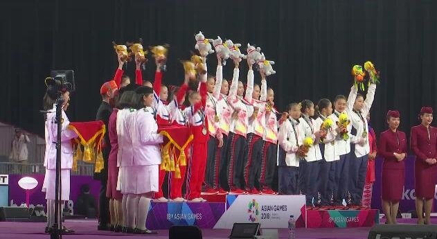 雅加达亚运会赛事结束 浙江选手喜获23金18银
