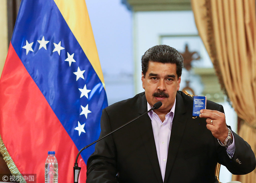 美国挥舞制裁大棒逼委内瑞拉总统马杜罗交权