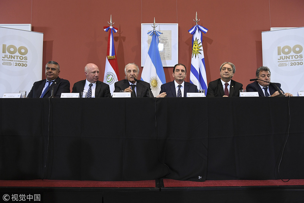 阿根廷、乌拉圭、巴拉圭、智利将联合申办20