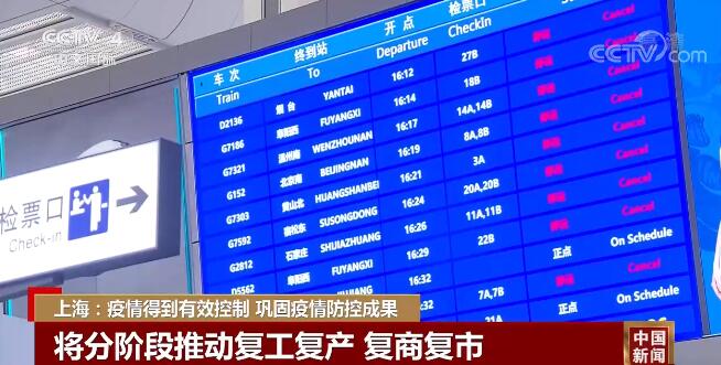 上海本次疫情得到有用操控 将有序推动出产日子次序康复