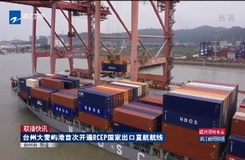聯播快訊 臺州大麥嶼港首次開通RCEP國家出口直航航線