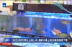 正午快讯 浙江1月CPI同比上涨1.4% 海鲜水果上涨多猪肉继续下降