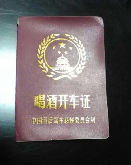 男子闯红灯被抓 出示酒后开车证