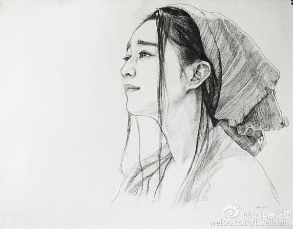 手绘《武媚娘》钢笔画