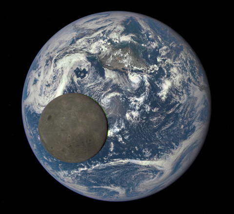 地月合影图片