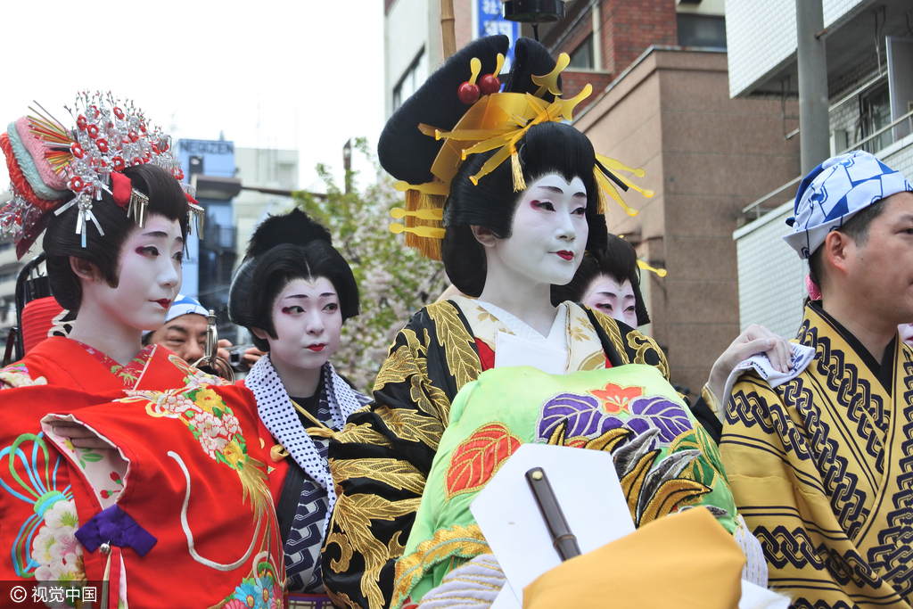 2016年04月10日讯,日本东京,当地时间2016年4月9日,第14届浅草地区的"
