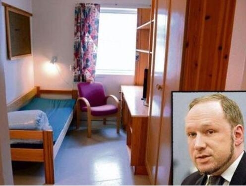 布雷维克所在监狱的"标间"