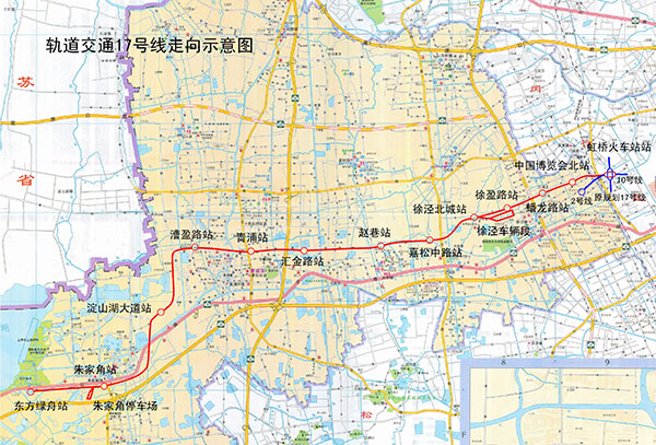 上海地铁17号线规划图图片