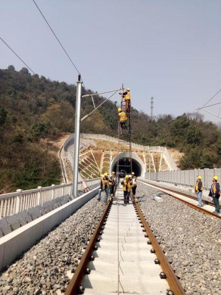 杭黄铁路浙江段电气化工程持续建设 预计今年6月完成