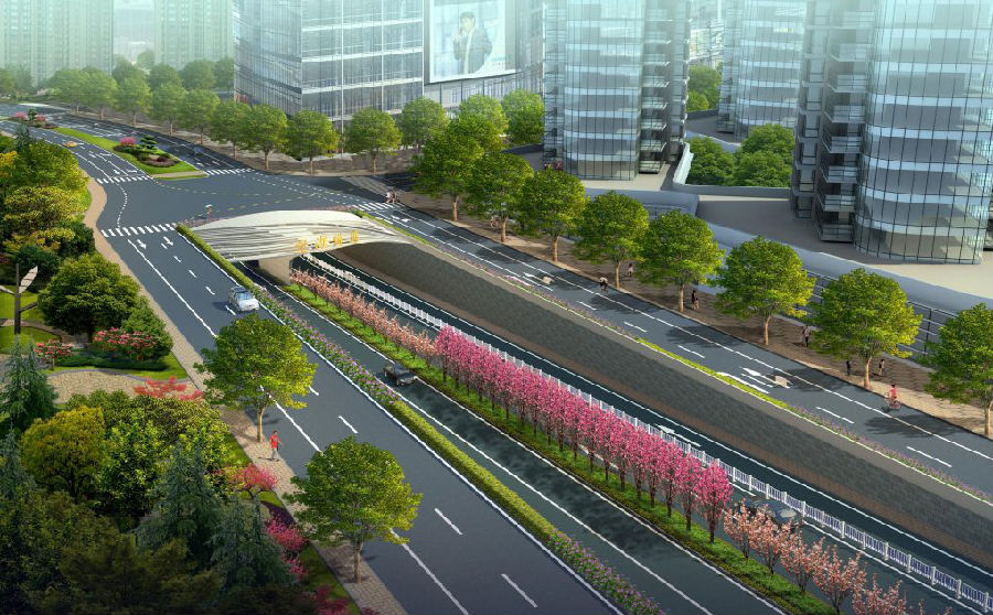 望湖路工程盛大动工 滨湖天地交通配套再升级