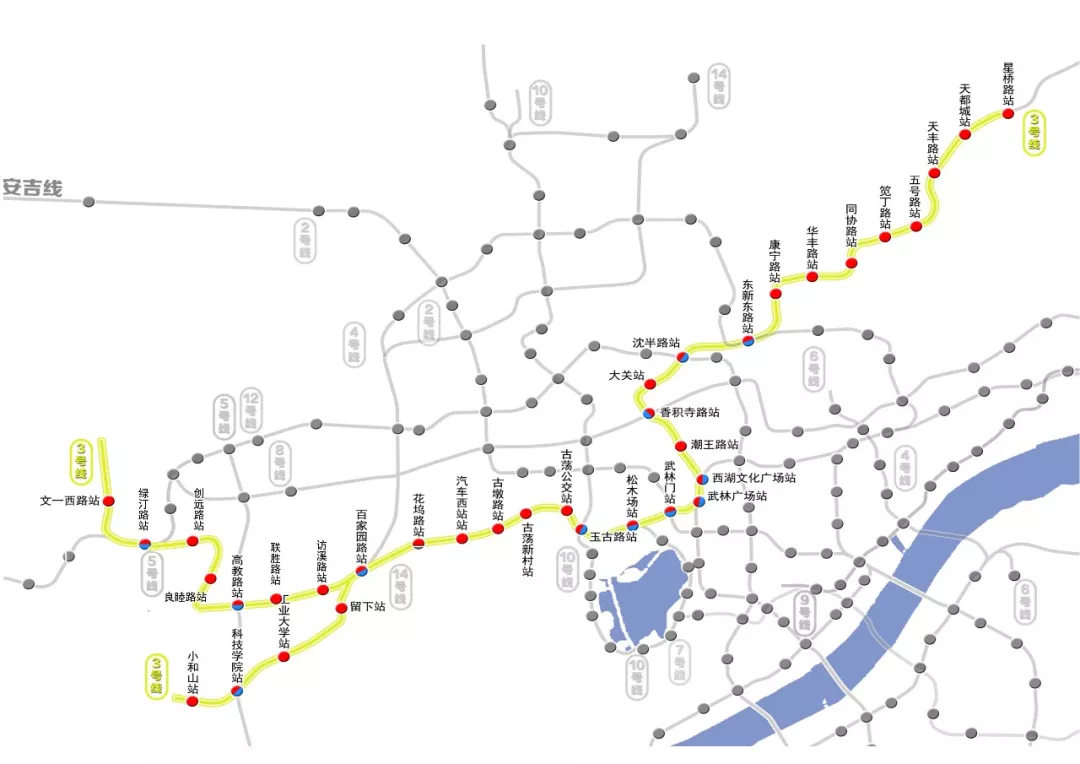 杭州地铁3号线一期沿线最新规划!到西湖终于可以坐地铁了